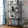 CLEO Wood and Metal Industrial Bookcase