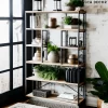 TRIO Wood and Metal Industrial Bookcase