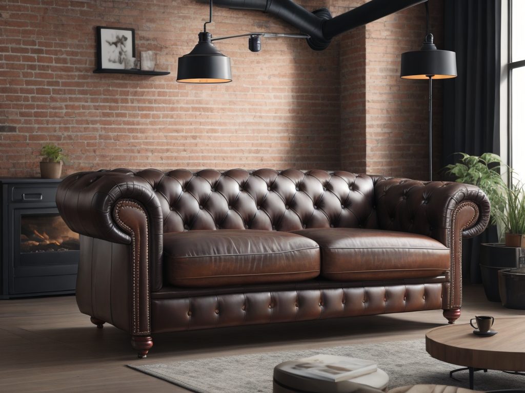 Leather Chesterfield Sofa