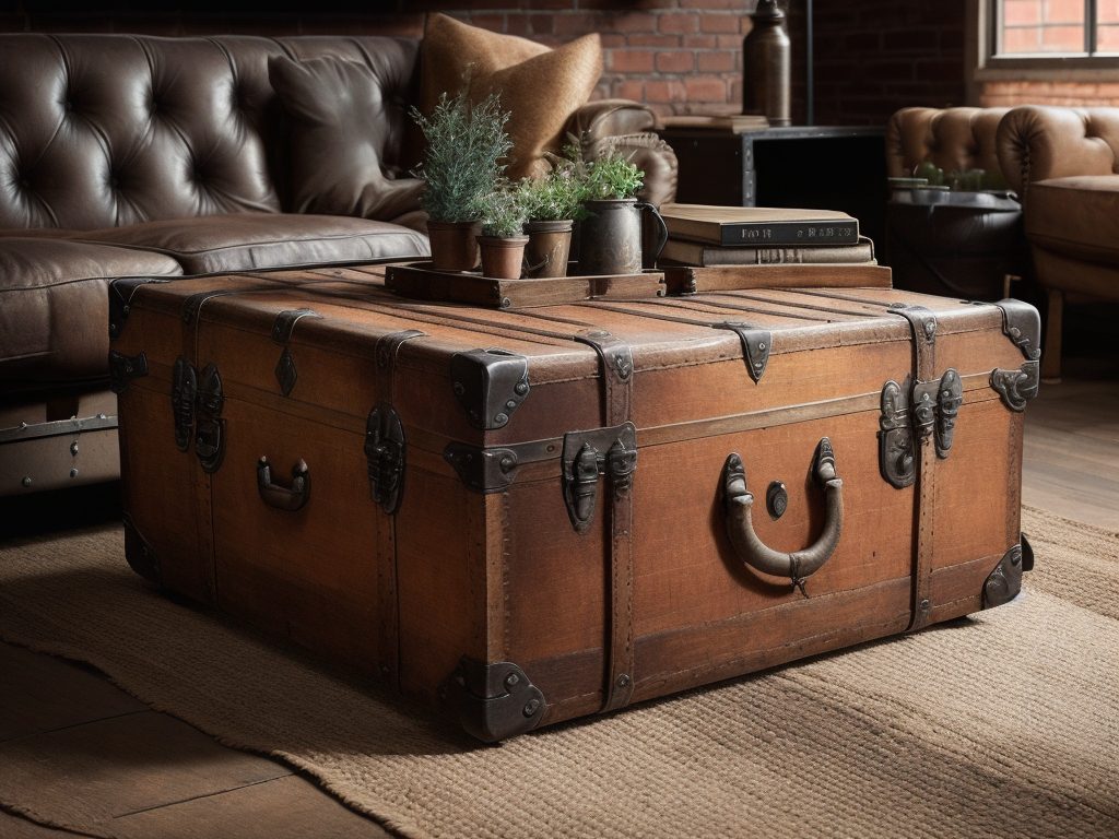 Vintage Trunk as a Coffee Table