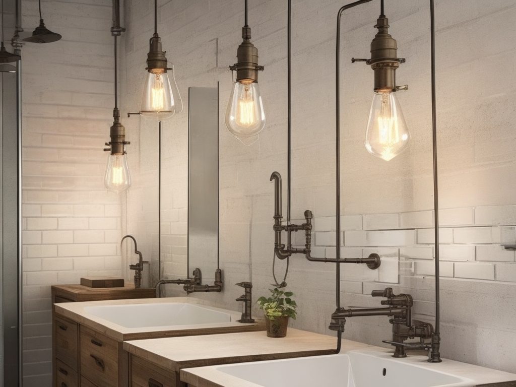 Industrial bathroom vanities