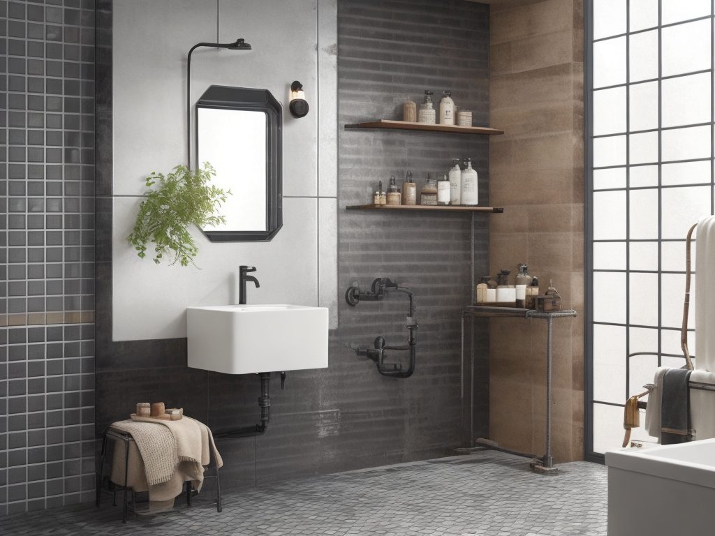 industrial bathroom vanity