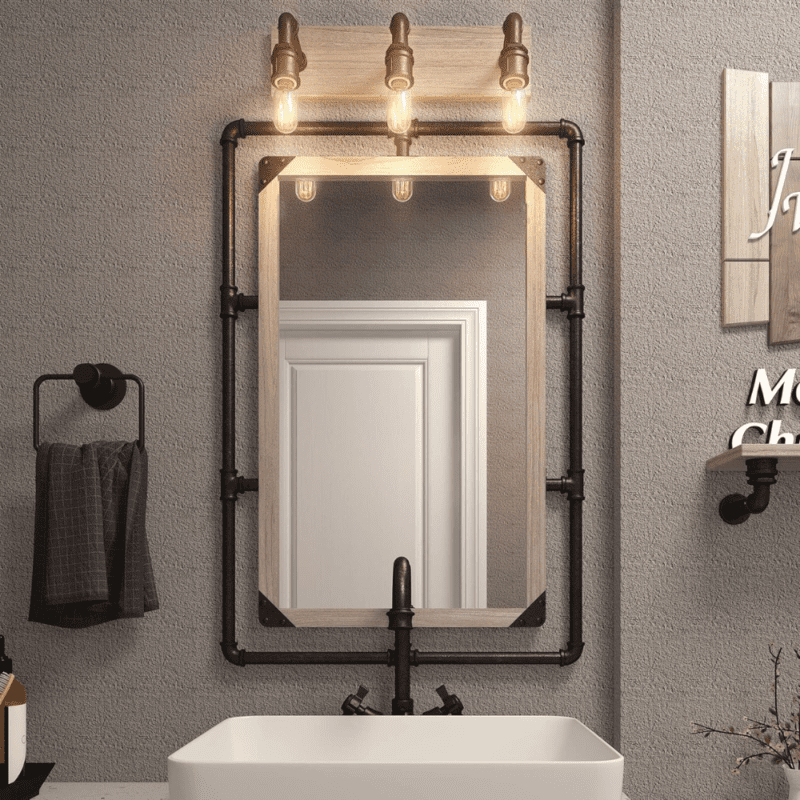 Industrial Bathroom Mirrors