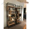 Jonah Industrial Metal & Wood Bookcase