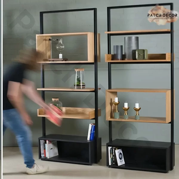 Julian Industrial Metal Bookcase