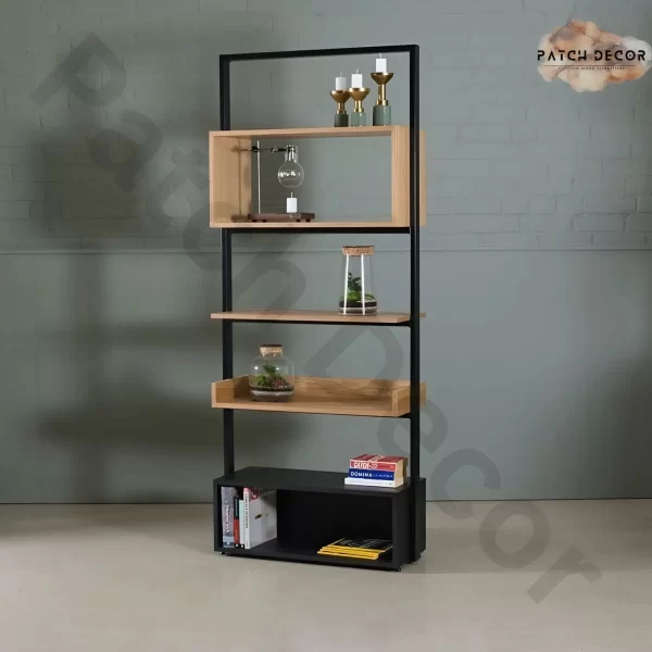 Julian Industrial Metal Bookcase